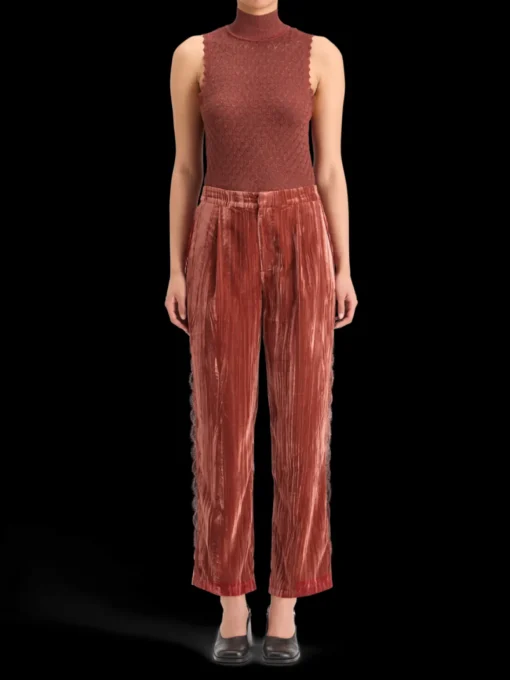 METALLIC POINTELLE KNITTED TANK
