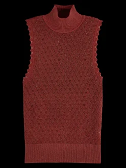 METALLIC POINTELLE KNITTED TANK