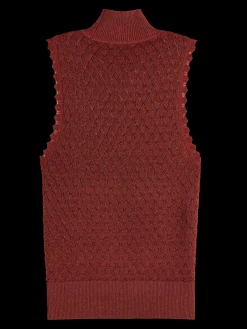 METALLIC POINTELLE KNITTED TANK