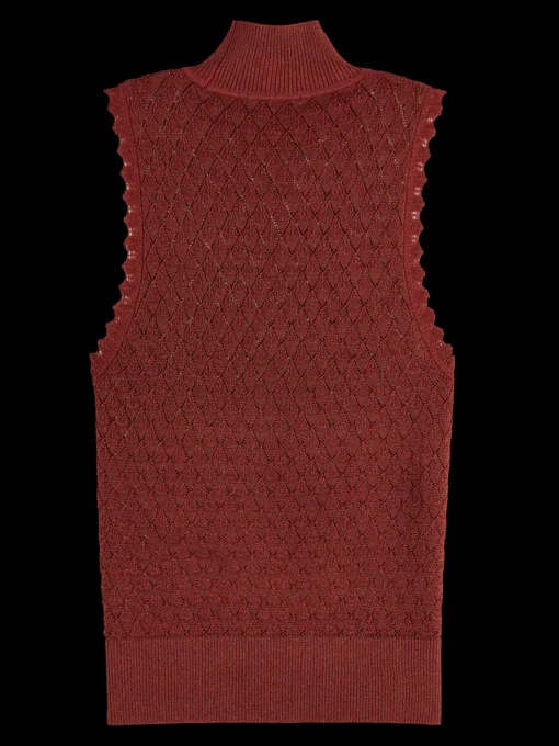 METALLIC POINTELLE KNITTED TANK