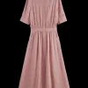 MIDI DRESS WITH BUTTON CLOSURE