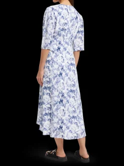 MIDI WRAP DRESS WITH KNOT DETAIL