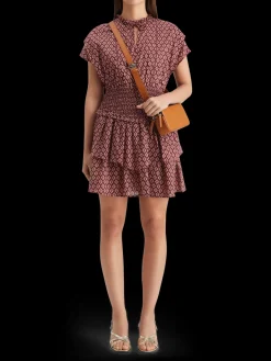 Mini dress with smock