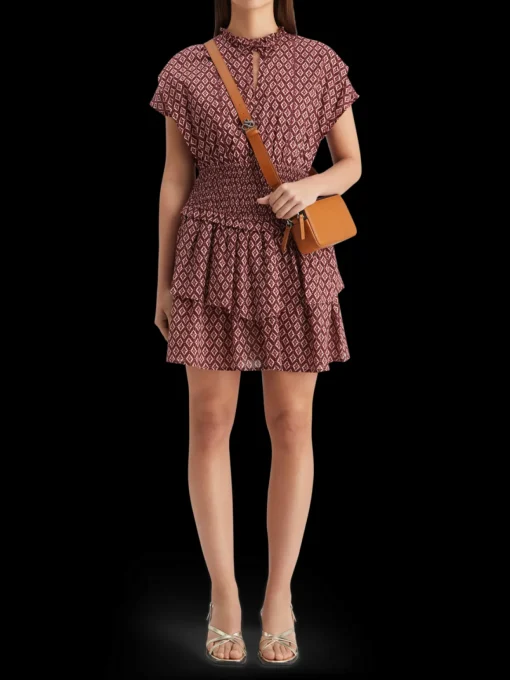 Mini dress with smock