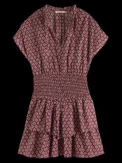 Mini dress with smock