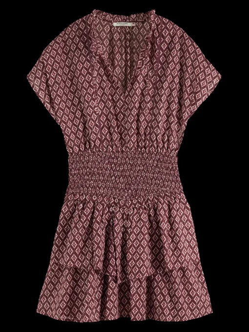 Mini dress with smock
