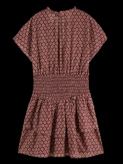 Mini dress with smock