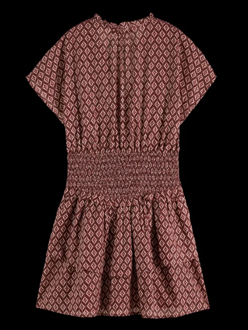 Mini dress with smock