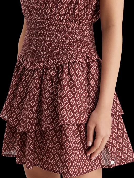 Mini dress with smock