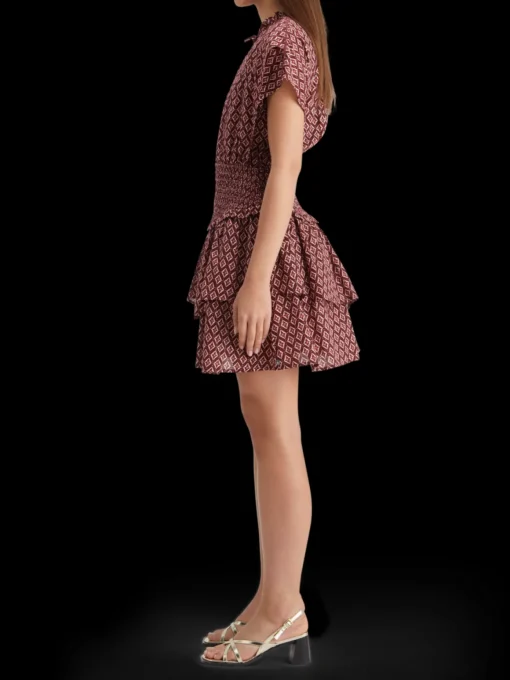 Mini dress with smock