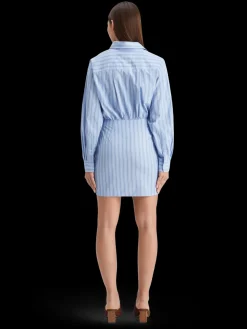 MINI POPLIN WRAP DRESS
