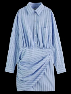 MINI POPLIN WRAP DRESS