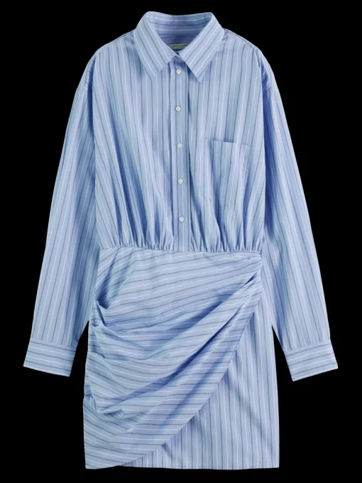 MINI POPLIN WRAP DRESS