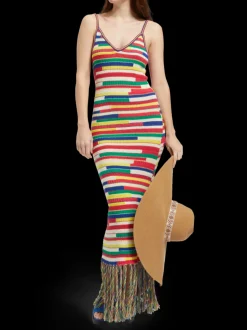 MULTICOLOURED INTARSIA KNITTED DRESS