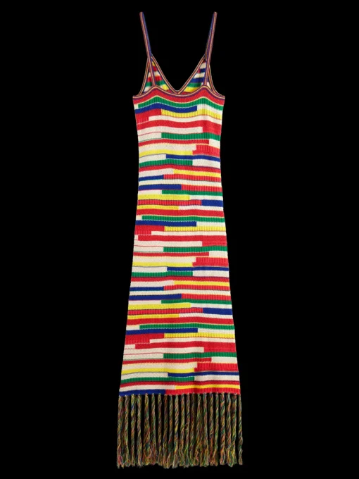 MULTICOLOURED INTARSIA KNITTED DRESS