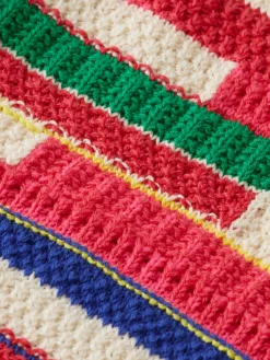 MULTICOLOURED INTARSIA KNITTED CARDIGAN