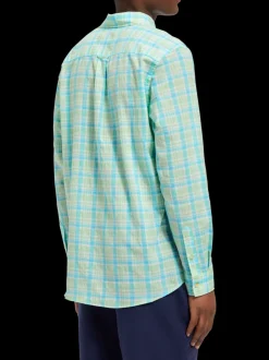 Neon check shirt