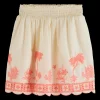 Neon embroidered skirt