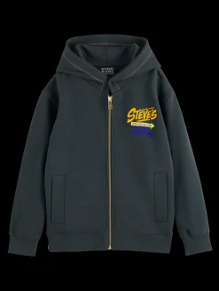 OVERSIZED ARTWORK ZIP THROUGH HOODIE