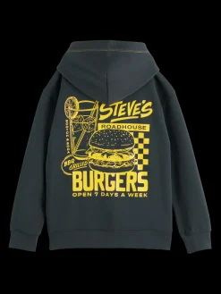 OVERSIZED ARTWORK ZIP THROUGH HOODIE