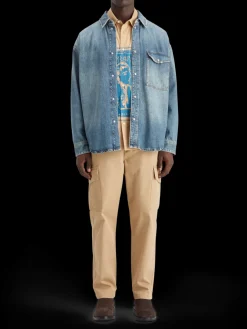 Oversized washed denim shirt - frisco nights