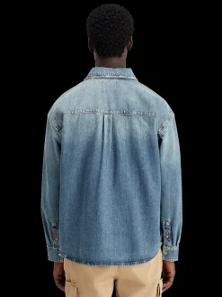 Oversized washed denim shirt - frisco nights