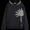 Palm tree embroidery hoodie