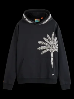 Palm tree embroidery hoodie