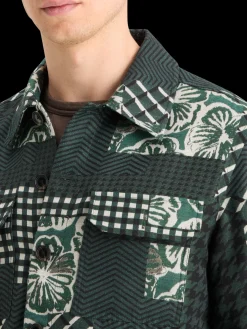 PATCHWORK JACQUARD OVERSHIRT