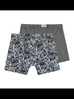 2PK MENS COTTON WOVEN BOXER BRIEF UNDERWEAR