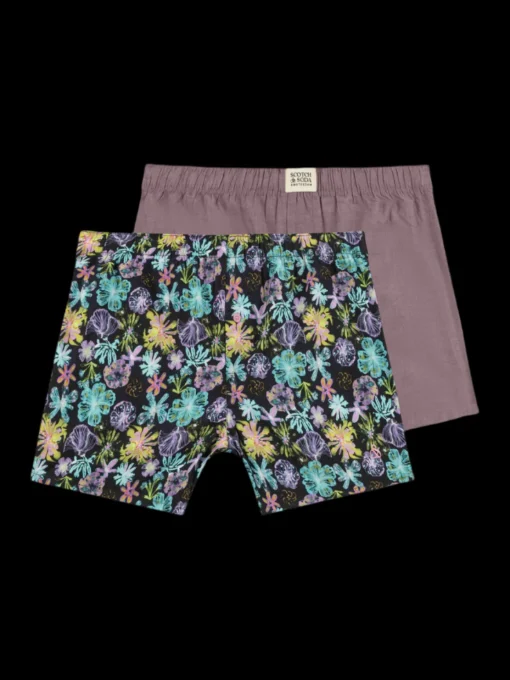 2PK MENS COTTON WOVEN BOXER BRIEF UNDERWEAR