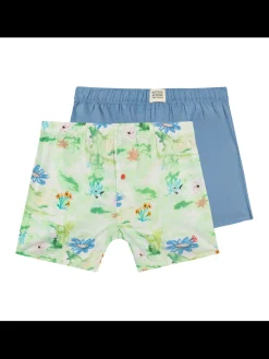 2PK MENS COTTON WOVEN BOXER BRIEF UNDERWEAR
