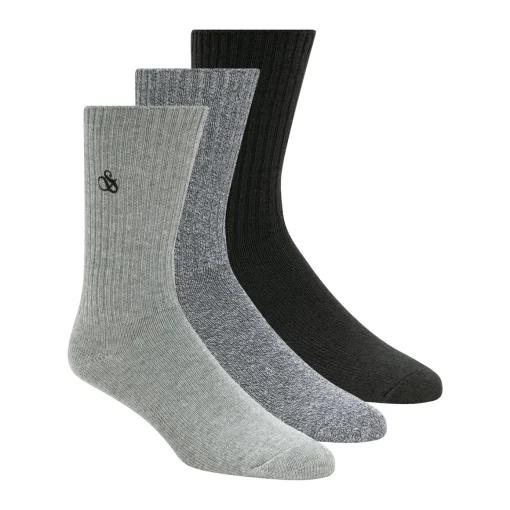 3PK MENS NON TERRY CREW