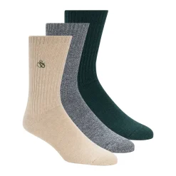 3PK MENS NON TERRY CREW