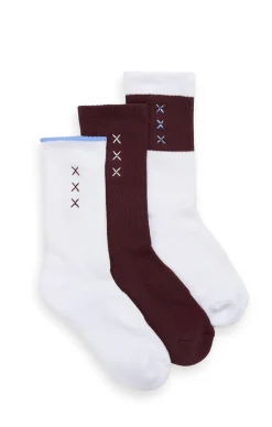 3PK WOMENS 1/2 TERRY CREW