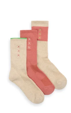 3PK WOMENS 1/2 TERRY CREW