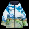 PLACED PRINT PADDED JACKET