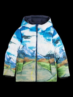 PLACED PRINT PADDED JACKET