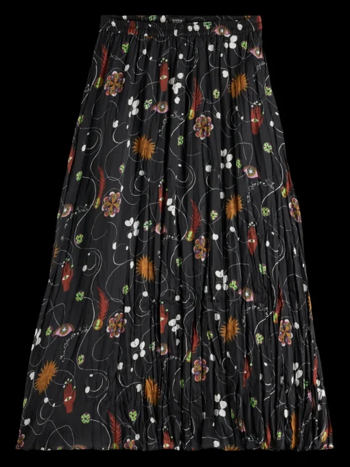 PLEATED CRINKLE SKIRT