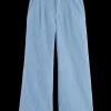 PLEATED WIDE LEG CORDUROY PANTS