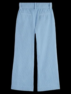 PLEATED WIDE LEG CORDUROY PANTS