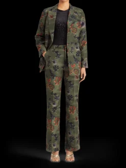 Poetry tapestry double breasted blazer