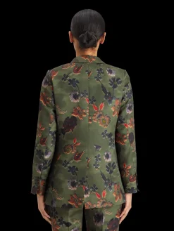 Poetry tapestry double breasted blazer