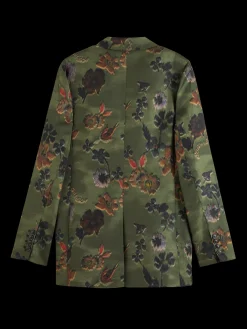 Poetry tapestry double breasted blazer