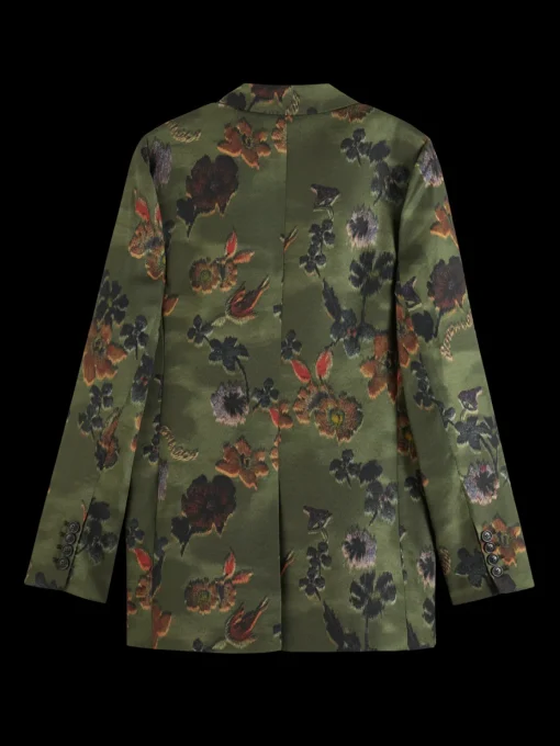 Poetry tapestry double breasted blazer