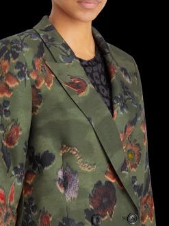 Poetry tapestry double breasted blazer