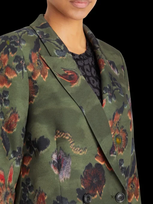 Poetry tapestry double breasted blazer
