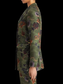 Poetry tapestry double breasted blazer