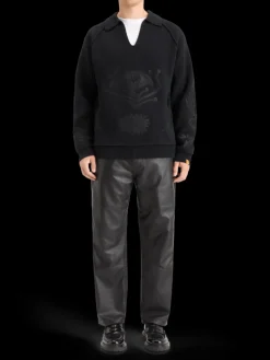 POLO LONG SLEEVES  DROPPED SHOULDER SWEATER