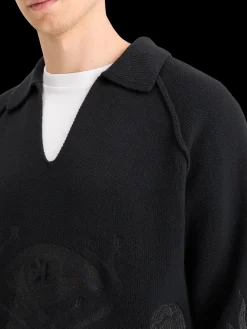 POLO LONG SLEEVES  DROPPED SHOULDER SWEATER